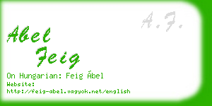 abel feig business card
